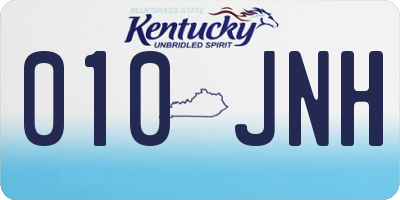 KY license plate 010JNH