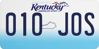 KY license plate 010JOS