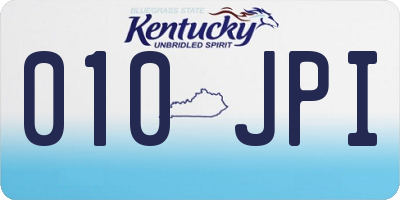 KY license plate 010JPI