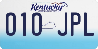 KY license plate 010JPL