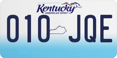 KY license plate 010JQE