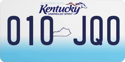 KY license plate 010JQO