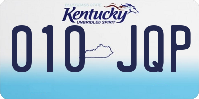 KY license plate 010JQP