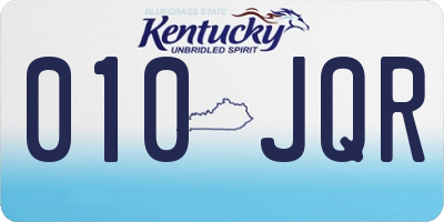 KY license plate 010JQR