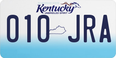 KY license plate 010JRA