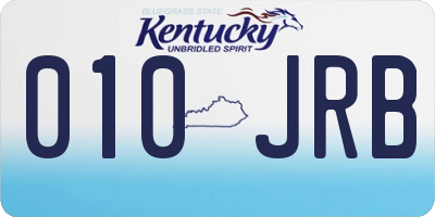 KY license plate 010JRB