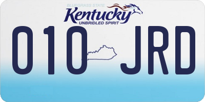 KY license plate 010JRD