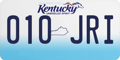 KY license plate 010JRI