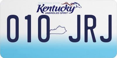 KY license plate 010JRJ
