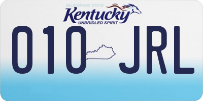 KY license plate 010JRL