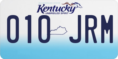 KY license plate 010JRM