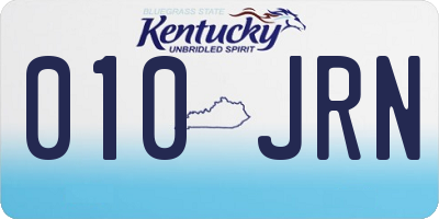 KY license plate 010JRN