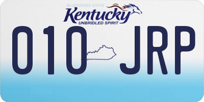 KY license plate 010JRP