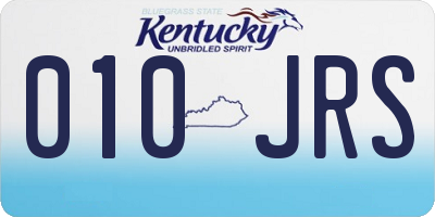 KY license plate 010JRS