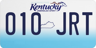 KY license plate 010JRT