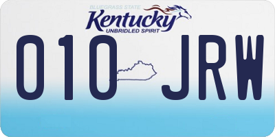 KY license plate 010JRW