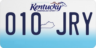 KY license plate 010JRY