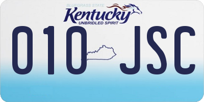 KY license plate 010JSC