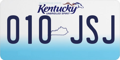 KY license plate 010JSJ