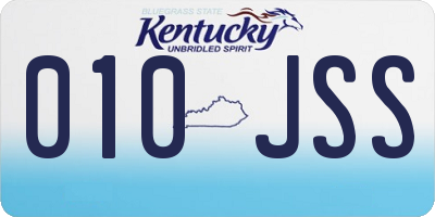 KY license plate 010JSS
