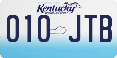 KY license plate 010JTB