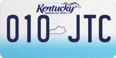 KY license plate 010JTC
