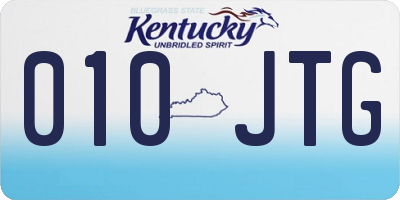 KY license plate 010JTG
