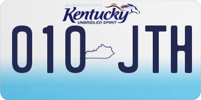KY license plate 010JTH