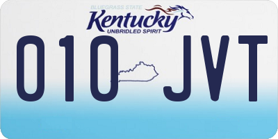 KY license plate 010JVT