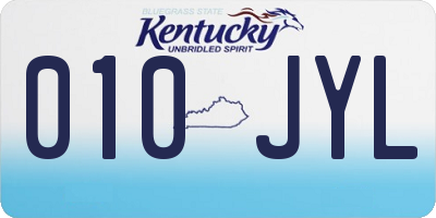 KY license plate 010JYL
