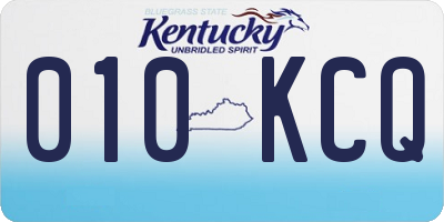 KY license plate 010KCQ