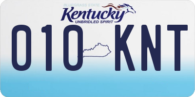 KY license plate 010KNT
