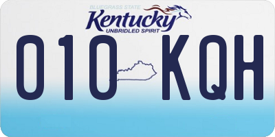 KY license plate 010KQH