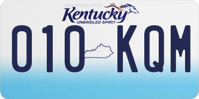 KY license plate 010KQM