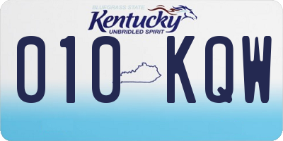 KY license plate 010KQW