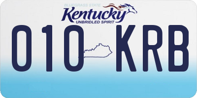 KY license plate 010KRB
