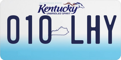 KY license plate 010LHY