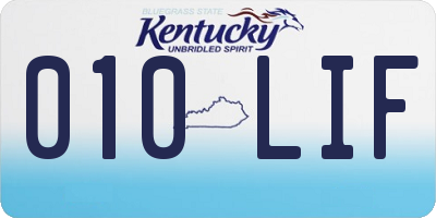 KY license plate 010LIF