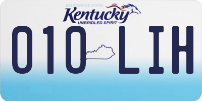 KY license plate 010LIH