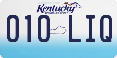KY license plate 010LIQ
