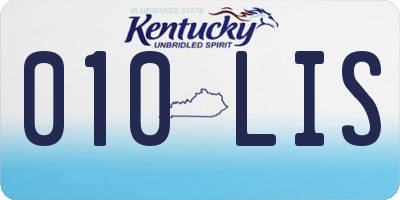 KY license plate 010LIS
