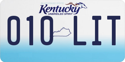 KY license plate 010LIT
