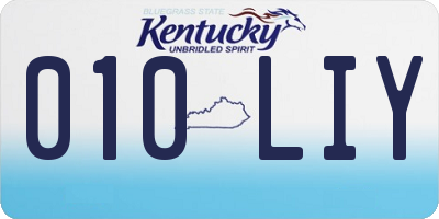KY license plate 010LIY