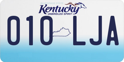 KY license plate 010LJA