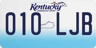 KY license plate 010LJB
