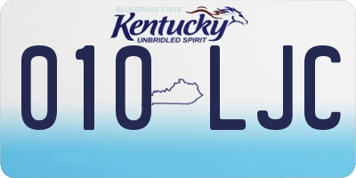 KY license plate 010LJC