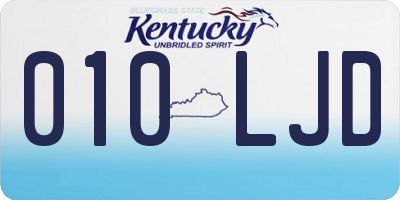 KY license plate 010LJD