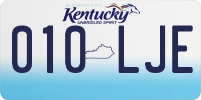 KY license plate 010LJE