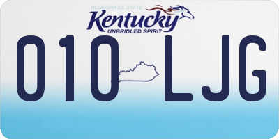 KY license plate 010LJG