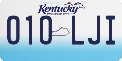 KY license plate 010LJI